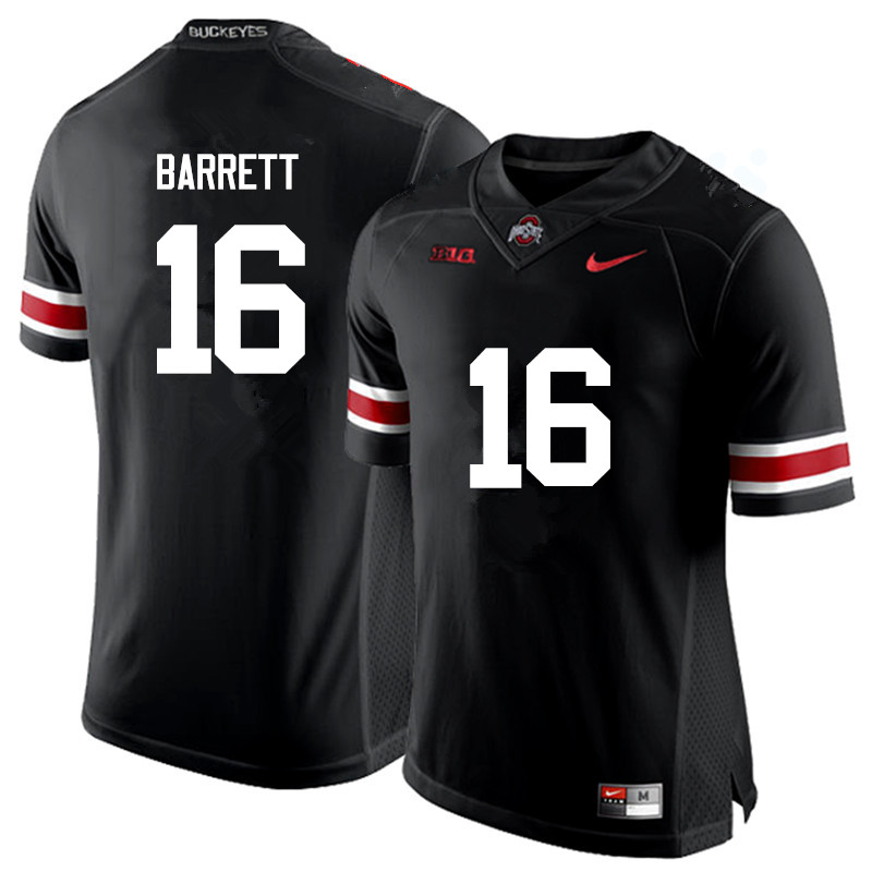 Men Ohio State Buckeyes #16 J.T. Barrett College Football Jerseys Game-Black